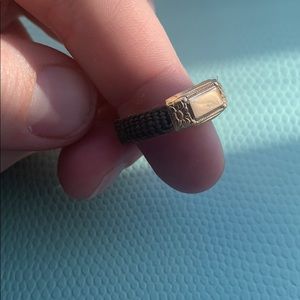 Victorian Rose Gold Hair Mourning ring